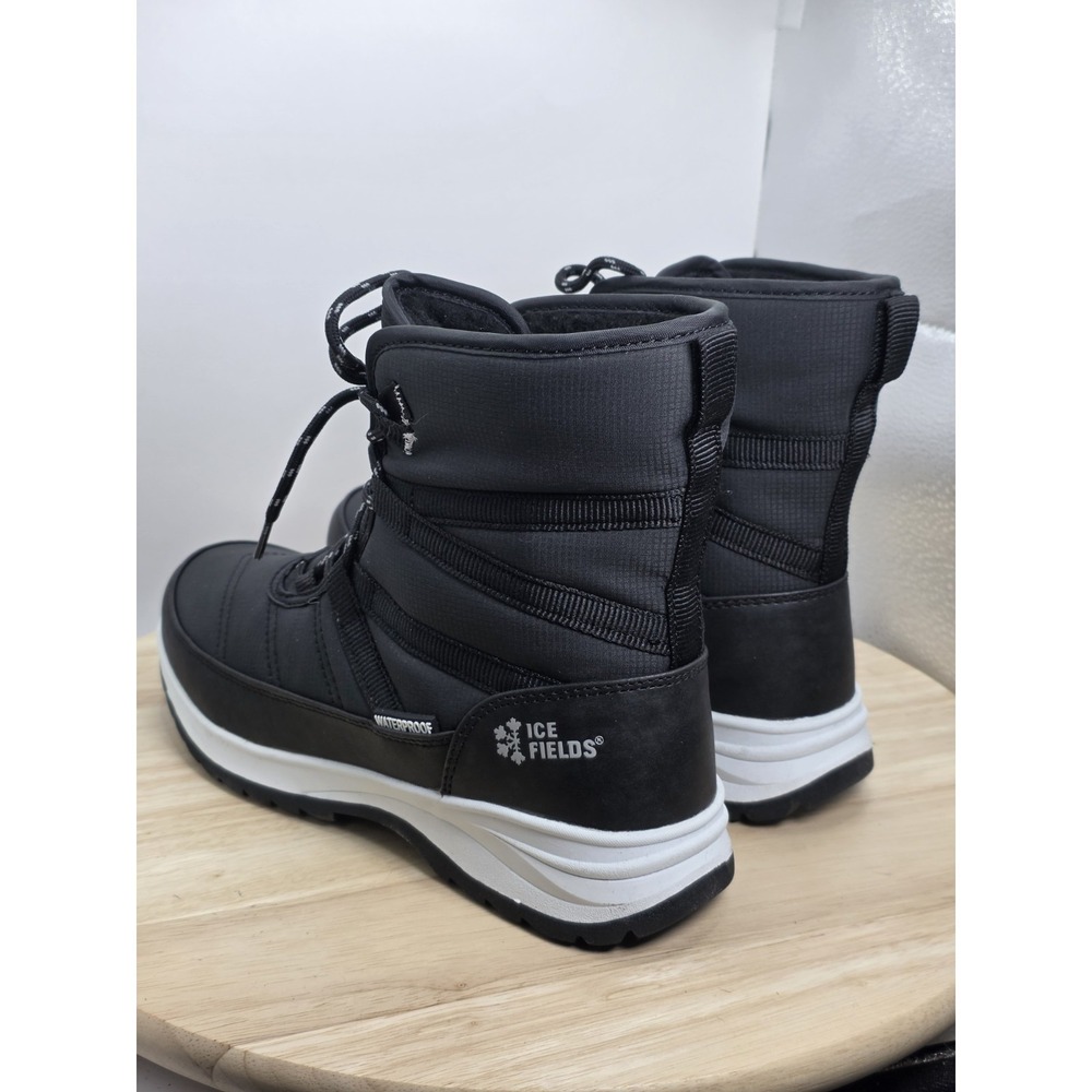 Women's Size 6 - Ice Fields Andrea 3 Winter Snow Boots Black Heat-MX Insulation - Picture 7 of 9